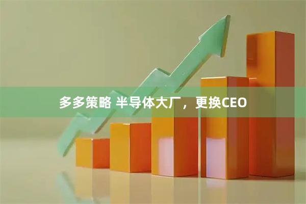 多多策略 半导体大厂，更换CEO